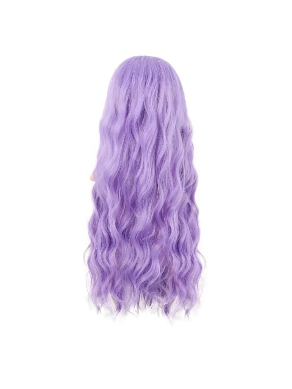 Women's Light Purple 28 Inch Synthetic Fiber Long Middle Part Curly Cosplay Wigs